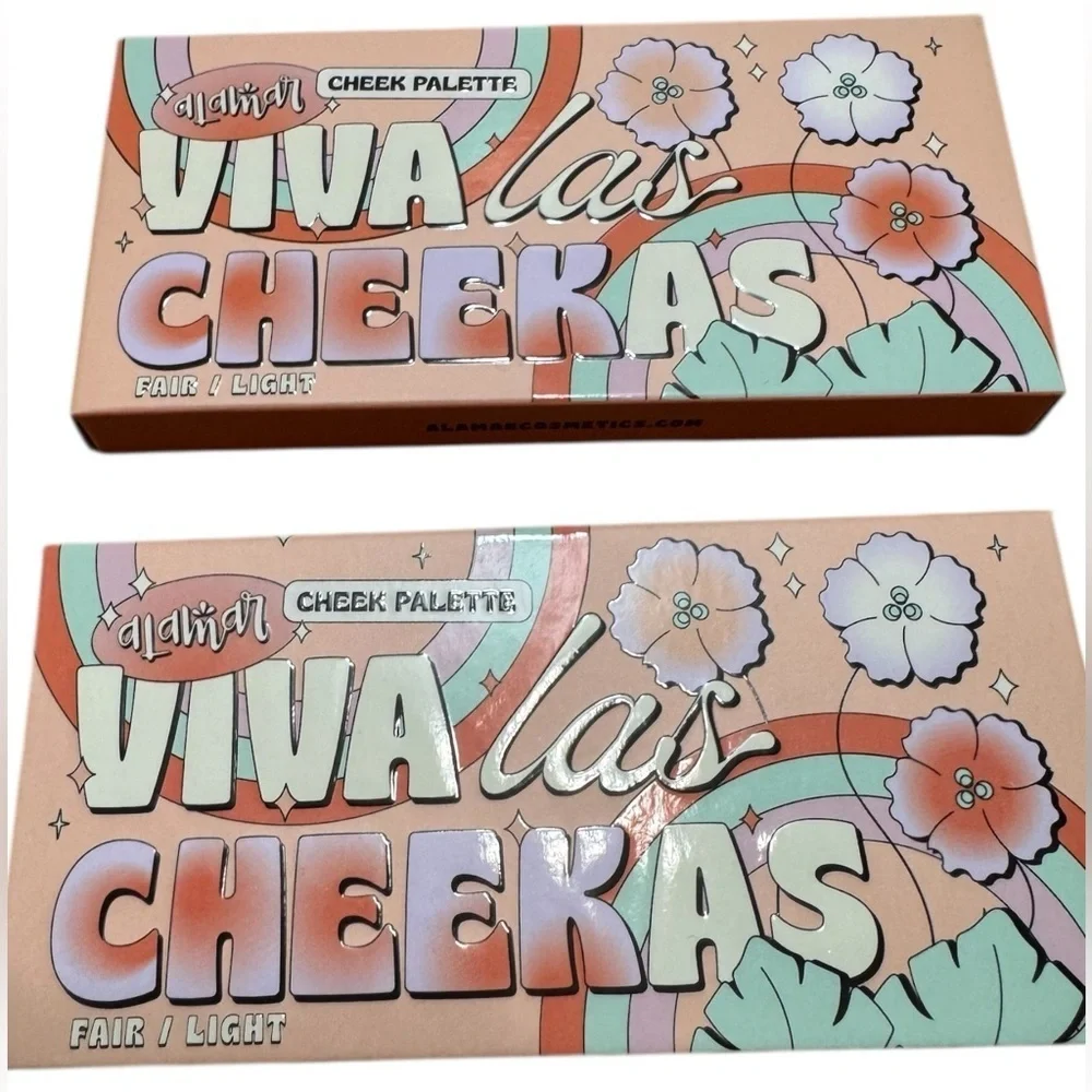 Alamar Cosmetics VIVA LAS CHEEKAS Cheek Palette - FAIR/LIGHT 3 Colors BNIB